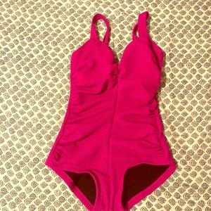 Sweet heart pink one-piece bathing suit
